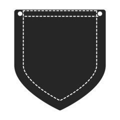 Pocket vector icon.Black vector icon isolated on white background pocket.