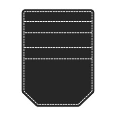 Pocket vector icon.Black vector icon isolated on white background pocket.