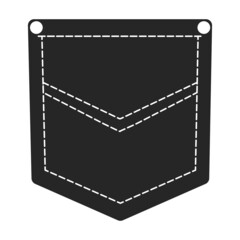 Pocket vector icon.Black vector icon isolated on white background pocket.