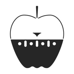 Kitchen timer vector black icon. Vector illustration oven stopwatch on white background. Isolated black illustration icon kitchen timer.