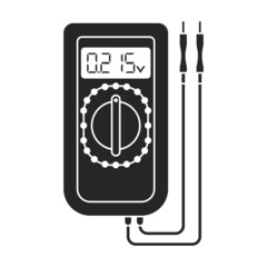 Multimeter vector icon.Black vector icon isolated on white background multimeter.