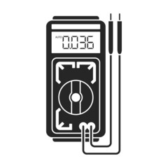 Multimeter vector icon.Black vector icon isolated on white background multimeter.