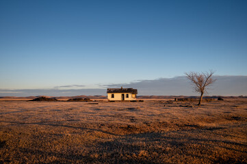 Abandoned homestead from the early 1900s on the Canadian Prairies