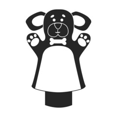 Theater puppets vector icon.Black vector icon isolated on white background theater puppets.