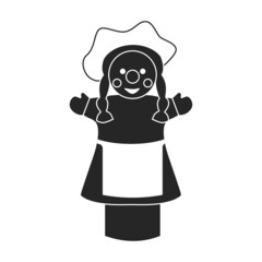 Theater puppets vector icon.Black vector icon isolated on white background theater puppets.