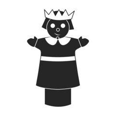 Theater puppets vector icon.Black vector icon isolated on white background theater puppets.