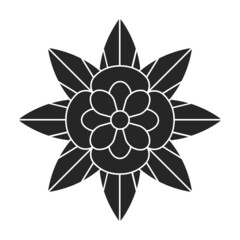 Origami vector icon.Black vector icon isolated on white background origami.