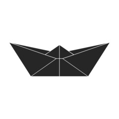 Origami vector icon.Black vector icon isolated on white background origami.