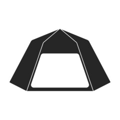 Tent vector icon.Black vector icon isolated on white background tent.