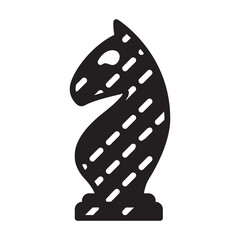 Chess game black vector icon.Black vector illustration of horse. Isolated illustration of chess game icon on white background.