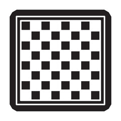 Chess game black vector icon.Black vector illustration of board. Isolated illustration of chess game icon on white background.