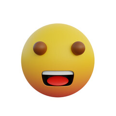 3d illustration Emoticon happy or happy expression