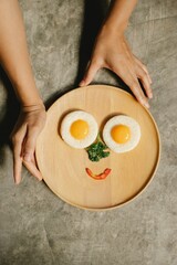 preparing the egg