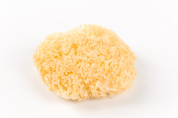 dry tremella isolated on white background