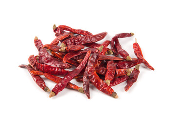 dry red pepper isolated on white background