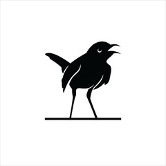 crow logo vector abstract template