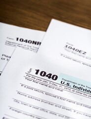 Obraz premium Tax form concept on the office desk