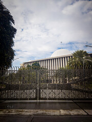 Fototapeta na wymiar Central Jakarta, Indonesia-April 5th, 2021:Istiqlal Mosque is the largest mosque in Southeast Asia, This mosque is a symbol of the Indonesian people's gratitude for the independence that God has given