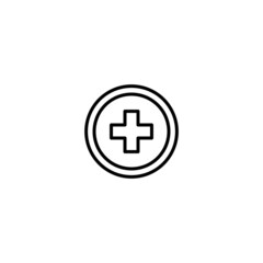 Obraz premium Plus icon, Medical symbol icon vector 