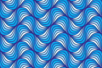 Obraz premium Stormy Sea Water Waves Abstract - Seamless Vector Pattern 