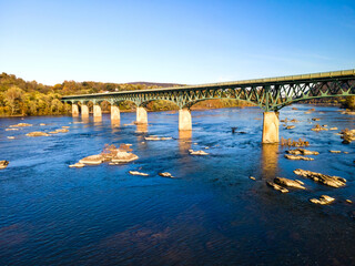 bridge across  Potomac River West Virginia USA.