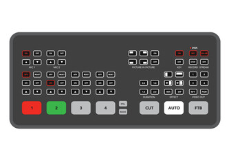 Video Switcher vector. Fader Transition FX. Program Bus Switch (Button Function).