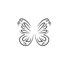 butterfly wings element  illustration vector icon  design