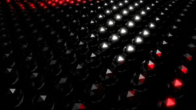 VJ 多面体 ダーク 反射 黒 赤 [別Verあり]