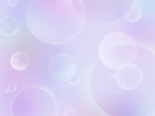薄紫色の背景に浮かぶしゃぼん玉（ヨコ）