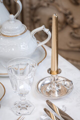 Vintage tableware and cutlery porcelain