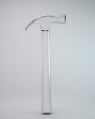 3d render of glass hammer