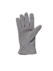 Warm grey women's glove insulated on a white background.