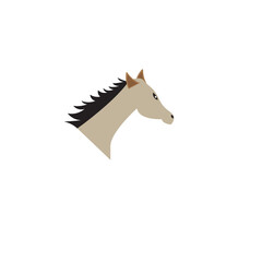 vector minimalist horse face logo or illustration
