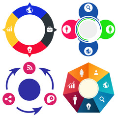 Business infographics. Set of pie chart	