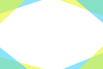 青と黄色のシンプルな幾何学フレーム背景