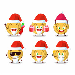 Santa Claus emoticons with dalgona candy circle cartoon character