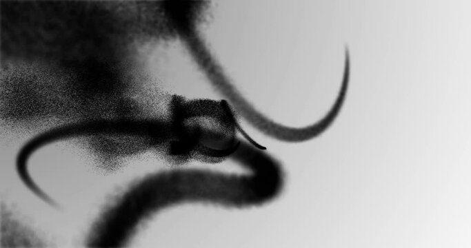 CG animation drawing ink painting background in 4K UHD
