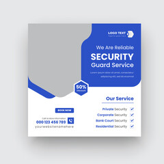 Home Reliable Security Social Media Post Trusted Web Banner Fast Security Service Office Fast Security Service Banner Or Square Flyer Template Design