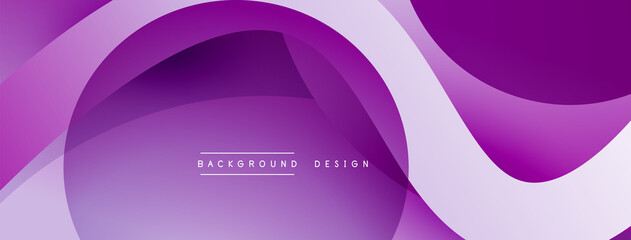 Abstract overlapping lines and circles geometric background with gradient colors