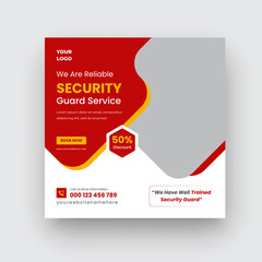 Home Reliable Security Social Media Post Trusted Web Banner Fast Security Service Office Fast Security Service Banner Or Square Flyer Template Design