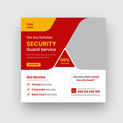 Home Reliable Security Social Media Post Trusted Web Banner Fast Security Service Office Fast Security Service Banner Or Square Flyer Template Design