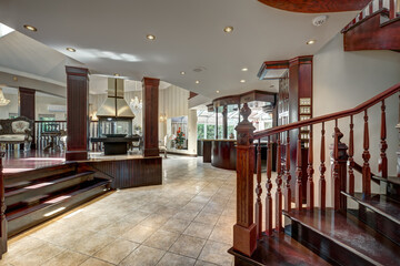 Full set of images of Italian style house with big kitchen, bathrooms, bedrooms and finished basement in Montreal, Canada
