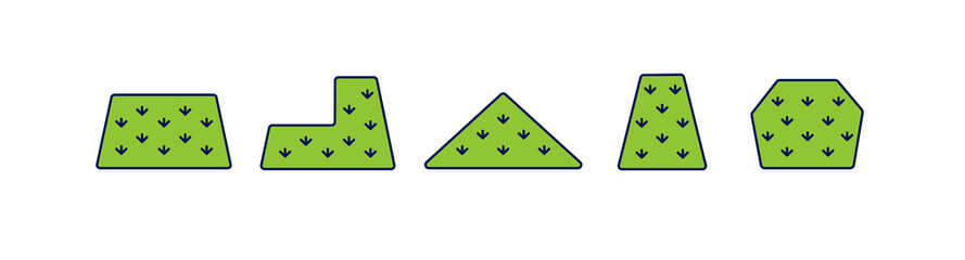 土地の形のイラスト © Toko