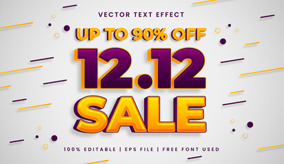 1212 discount sale, textured editable text effect style template