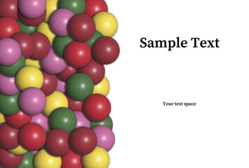 フレーム素材　たくさんのマーブル　カラフル