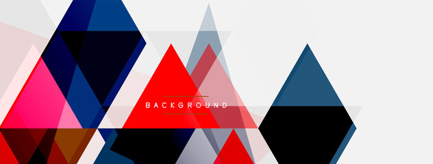 Color triangles composition, geometric abstract background. Techno or business concept, pattern for wallpaper, banner, background, landing page