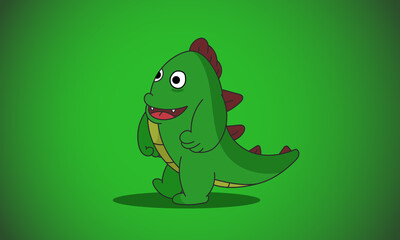 green monster dragon cartoon