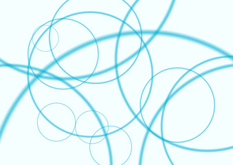 Blue smooth minimal circles abstract futuristic tech background. Vector digital art design