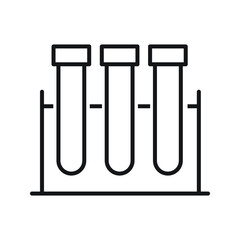 Test Tube  scientist Icon vector Line for web, presentation, logo, Icon Symbol