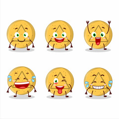 Cartoon character of dalgona candy triangle with smile expression